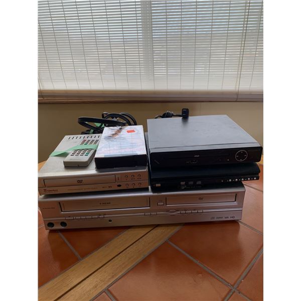DVD and VCR Players with Remote and Accessories