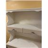Image 2 : White Wood Desk with Hutch and Multiple Drawers