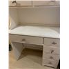 Image 3 : White Wood Desk with Hutch and Multiple Drawers