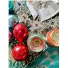 Image 2 : Vintage 1960s Christmas Ornaments, Including Glass Bulbs and Angel Tree Topper