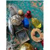 Image 4 : Vintage 1960s Christmas Ornaments, Including Glass Bulbs and Angel Tree Topper