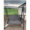 Image 1 : Outdoor Patio Swing With Metal Frame and Woven Seat