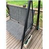 Image 2 : Outdoor Patio Swing With Metal Frame and Woven Seat