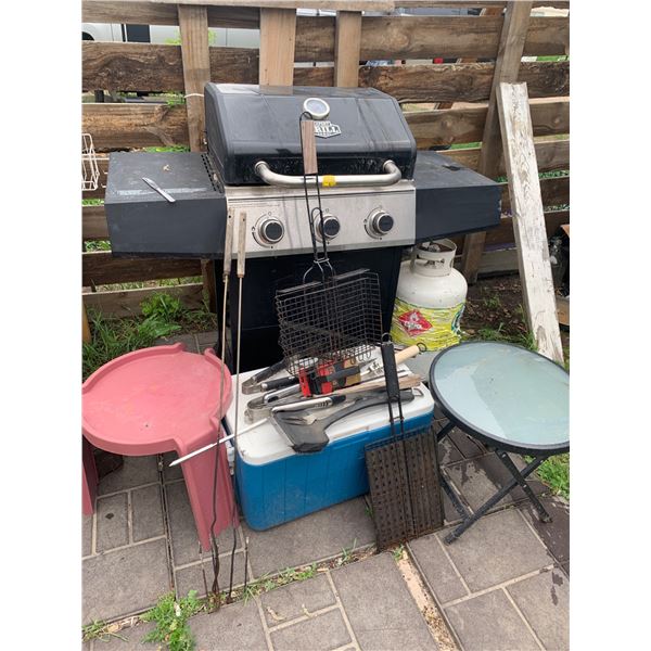 Expert Grill with Accessories and Propane Tank