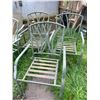 Image 2 : Six Metal Outdoor Patio Chairs with Varied Back Designs