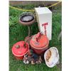 Image 1 : Retro Items Including Fire Gear, Planter, and Figurine