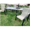 Image 1 : Outdoor Patio Dining Set with Glass Table, Chairs, and Umbrella Base