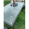 Image 3 : Outdoor Patio Dining Set with Glass Table, Chairs, and Umbrella Base