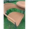 Image 2 : Three-Piece Wicker Bistro Set With Table and Two Chairs