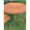 Image 3 : Three-Piece Wicker Bistro Set With Table and Two Chairs
