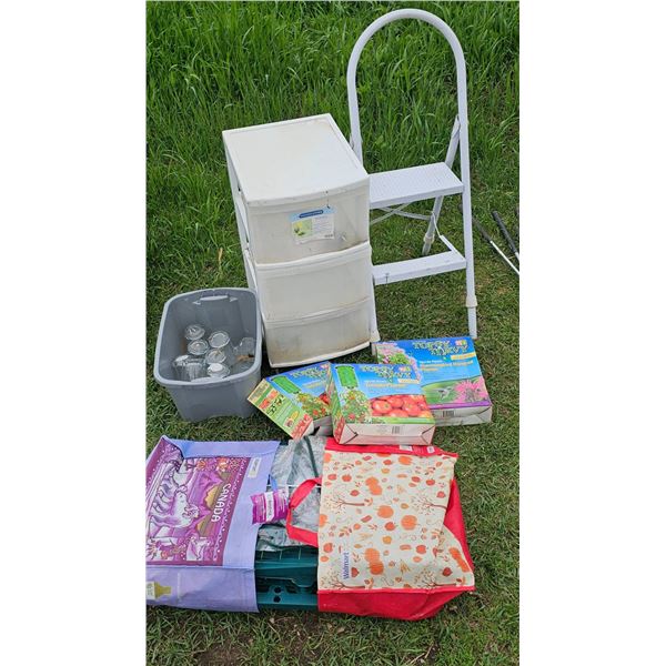 Household and Gardening Collection, Including Storage, Glassware, and Plant Kits