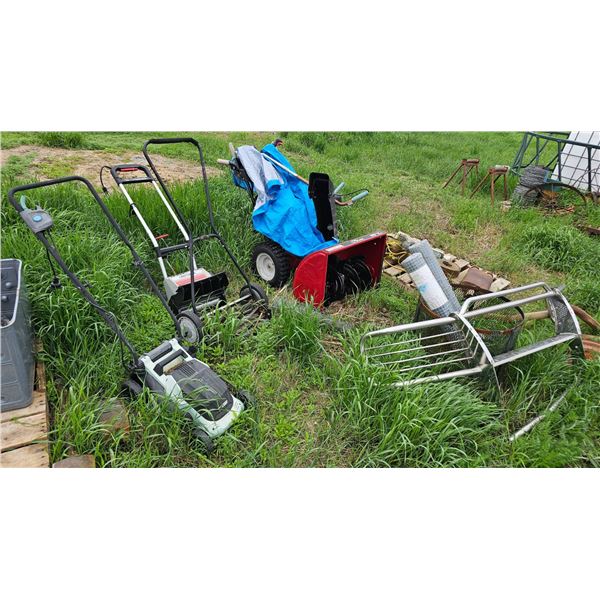 Outdoor Equipment, Snowblower, Mowers, and Miscellaneous Items