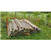 Image 1 : Rustic Wooden Fence Posts With Barbed Wire Roll and Metal Frame