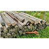 Image 2 : Rustic Wooden Fence Posts With Barbed Wire Roll and Metal Frame