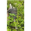 Image 4 : Rustic Wooden Fence Posts With Barbed Wire Roll and Metal Frame