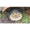 Image 3 : Small Wooden Utility Trailer With Metal Wheels and Frame
