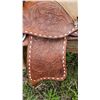 Image 5 : Western Leather Saddle with Hand-Tooled Floral Design and Lasso