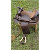 Image 1 : Leather Western Saddle with Floral Detailing and Makers Mark