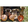 Image 3 : Copper, Brass, and Metal Decorative Items with Wicker Basket