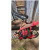 Image 2 : Gas-Powered Red Scooter With Seat and Steel Deck