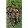 Image 4 : Vintage Metal Wagon Wheels and Ladders
