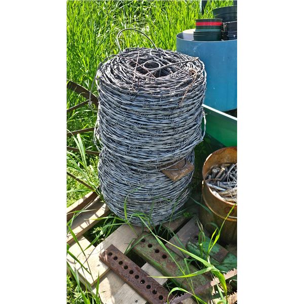 Rolled Barbed Wire, Chain Link Fencing, and Tools