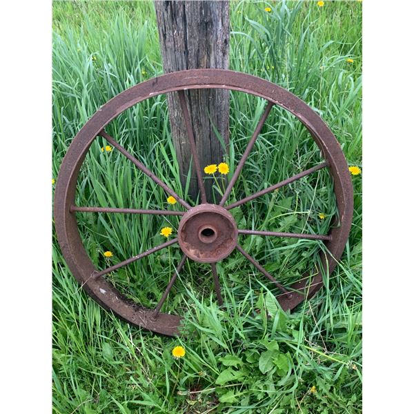 Antique-Style Cast Iron Wagon Wheel