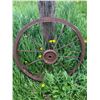 Image 1 : Antique-Style Cast Iron Wagon Wheel