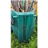 Image 2 : Garden Tools in a Green Plastic Storage Barrel