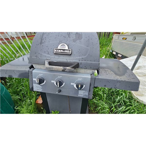 Sterling Gas Grill with Side Shelves and Outdoor Storage Box