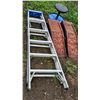Image 1 : Aluminum Ladder, Pair of Metal Car Ramps, and Mechanics Creeper Seat