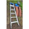 Image 5 : Aluminum Ladder, Pair of Metal Car Ramps, and Mechanics Creeper Seat