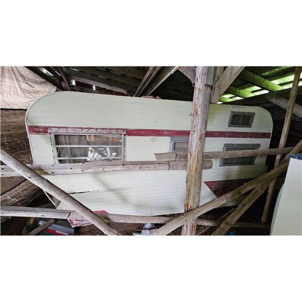 Vintage Compact Travel Trailer with Aluminum Siding
