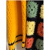 Image 2 : Multicolored Crochet Cardigan With Granny Square Design and Yellow Sleeves