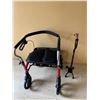 Image 1 : Red Walker with Seat and Storage and Hugo Quad Cane