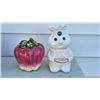 Image 1 : Two Ceramic Cookie Jars: Apple and Pillsbury Doughboy