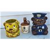 Image 1 : Three Ceramic Items: Police Bear Cookie Jar, Lion Planter, and Browns Port Jug