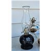 Image 3 : Three Glass Oil Lamps with Floral Motif and Decorative Accents