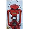 Image 2 : Oil Lanterns and Lamp Group Featuring Vintage Red Hurricane Lamp