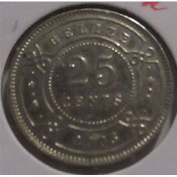 2003 BELIZE 25 CENT COIN