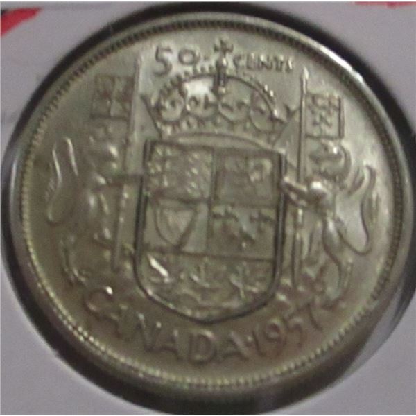 1957 CANADA SILVER HALF DOLLAR