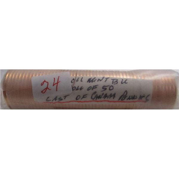 2011 BU ROLL OF 50 LAST OF CANADA PENNIES