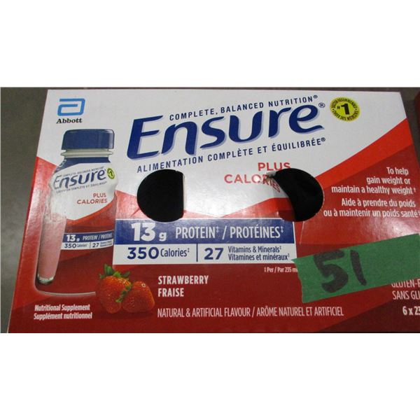 ENSURE PROTIEN PLUS STRAWBERRY DRINK (6 BOTTLES X 235 ML)