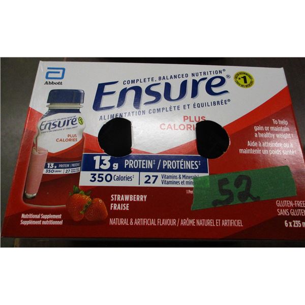ENSURE PROTIEN PLUS STRAWBERRY DRINK (6 BOTTLES X 235 ML)