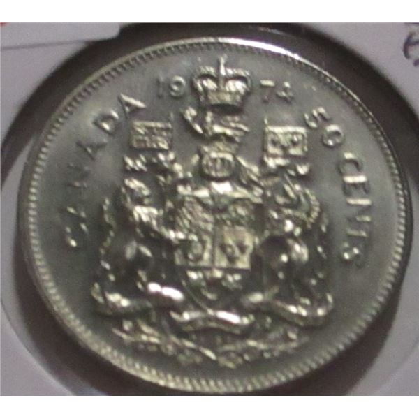 1974 CH/BU CANADA HALF DOLLAR