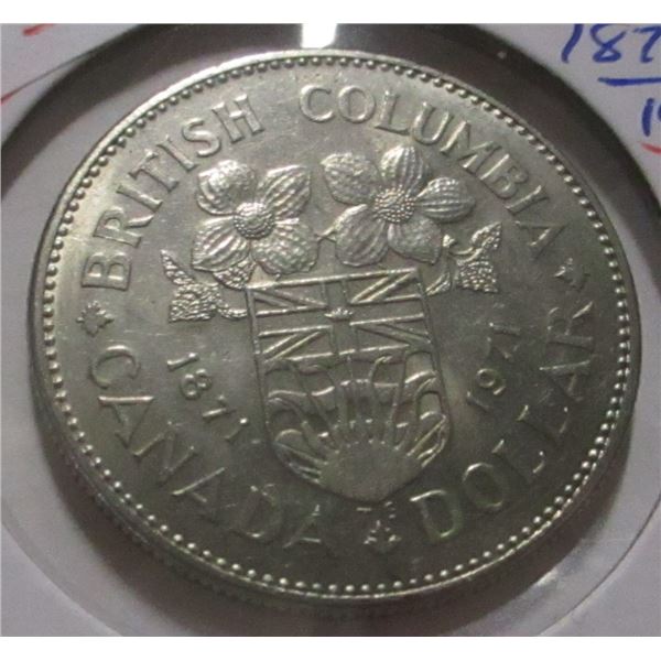 1871 - 1971 BRITISH COLUMBIA DOLLAR