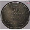 Image 1 : 1917 NEWFOUNDLAND KING GEORGE V SILVER HALF DOLLAR