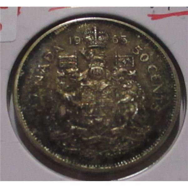 1965 CANADA SILVER HALF DOLLAR