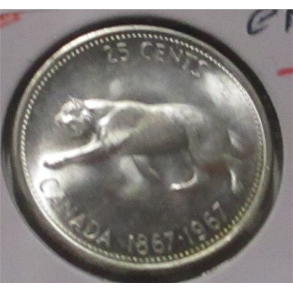 1967 CH/BU CANADA SILVER LYNX QUARTER