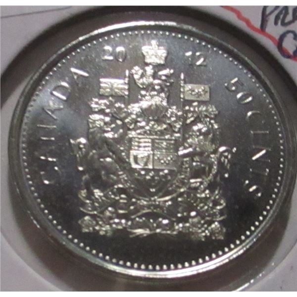 2012 PROOF CAMEO CANADA HALF DOLLAR